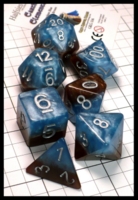Dice : Dice - Dice Sets - Halfsies Blue and Brown GKG 536 - Dark Ages